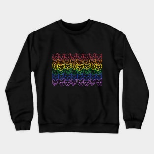 Rainbow Cats (Horizontal Stripe) Crewneck Sweatshirt